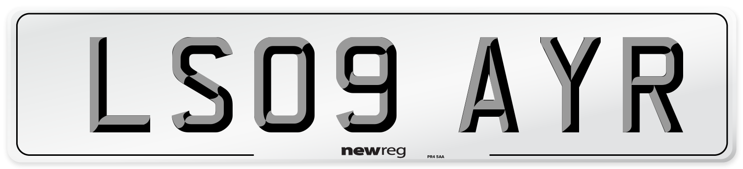 LS09 AYR Number Plate from New Reg